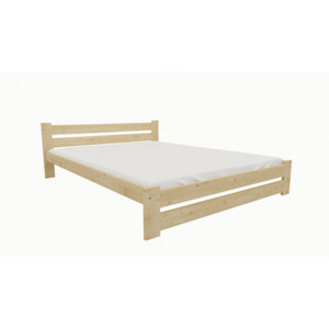 Dřevěná postel KV007 80x200 borovice masiv přírodní lakovaná
