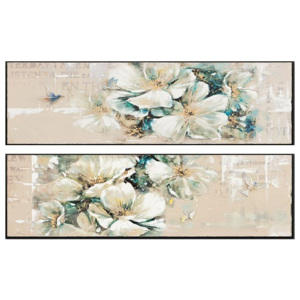 Kolibříci v béžové set 2 ks - obraz na zeď