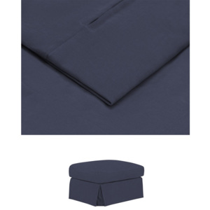 Tmavě modrý povlak na podnožku THE CLASSIC LIVING Jean