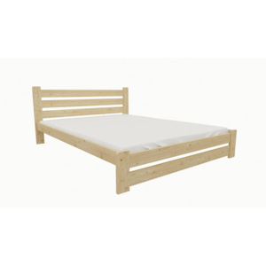 Dřevěná postel KV008 80x200 borovice masiv přírodní lakovaná