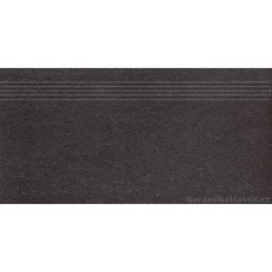 Rako Unistone DCPSE613 schodovka, černá, kalibrovaná, 30 x 60 x 1 cm