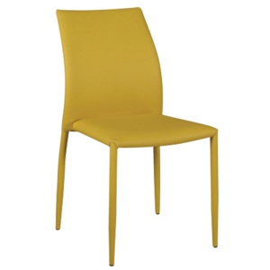 REINA jídelní židle PU žlutá EM 918,3
