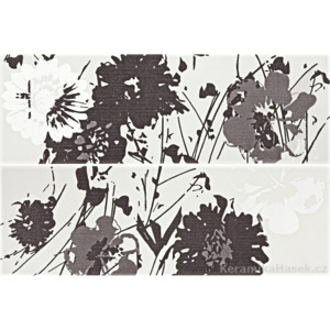 Rako Tendence WITVE005 inzerto, bíločerná, 20 x 60 x 1 cm (set)