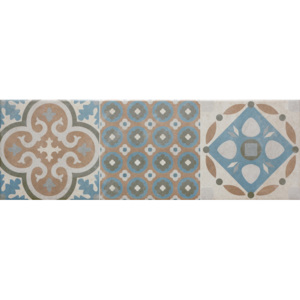 Saloni cerámica Job team multi dlažba / obklad, retro, patchwork, vícebarevná, 19 x 57 x 0,95 cm