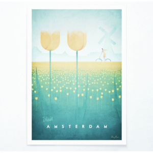 Plakát Travelposter Amsterdam, A2