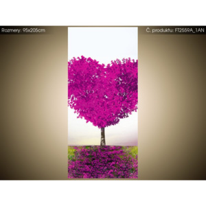 Fototapeta Tmavě růžový strom lásky 95x205cm FT2559A_1AN