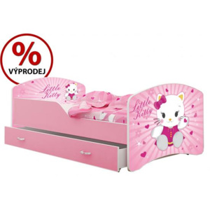 Dětská postel IGOR 180x80 vzor 08, růžová - výprodej