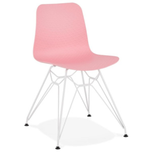 Vivo Designová židle FILADELFIA růžová/bílá