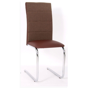 Moderní stohovatelná kovová jídelní židle čalouněná Monika Látka - K22