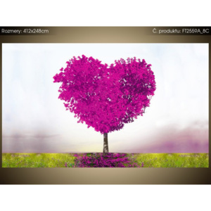 Fototapeta Tmavě růžový strom lásky 412x248cm FT2559A_8C