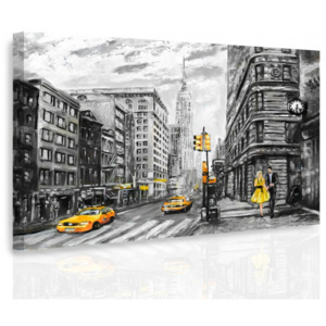 Obraz - Malovaný New York (90x60 cm) - InSmile ®