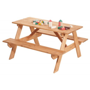 ČistéDřevo Dřevěná dětská lavice se stolem