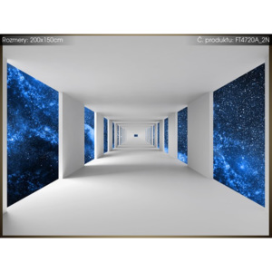 Fototapeta Chodba a modrý vesmír 200x150cm FT4720A_2N