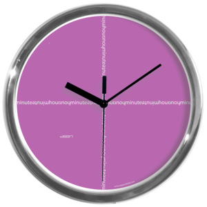 Designové nástěnné hodiny: Hour Minute-fialové, Výběr barev Šedá