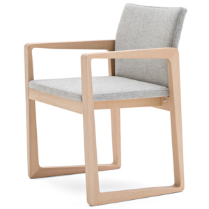 BILLIANI - Čalouněná židle s dřevěným rámem ASKEW LIGHT 540