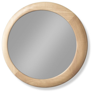 Nástěnné zrcadlo s rámem z dubového dřeva Wewood - Portuguese Joinery Luna, Ø 45 cm