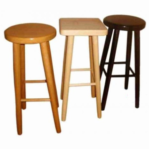 Moderní dřevěná stolička barová vysoká 60 cm Buk
