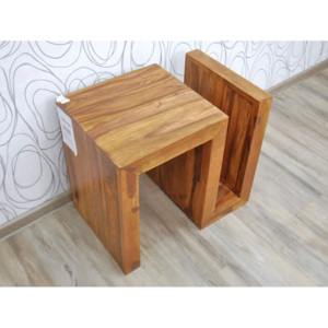 Odkládací stolek CUBE 16479A 63x60x40 cm palisandr masiv