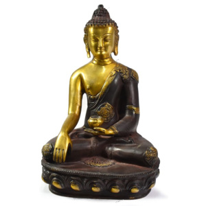 Buddha - mosazná socha, 30cm
