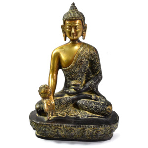 Buddha - mosazná soška, 22cm