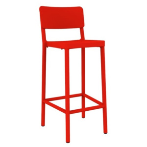 Resol Židle barová Lisboa 75cm červený