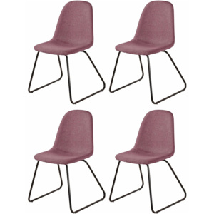 Sada 4 růžových jídelních židlí Støraa Colombo