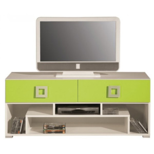 Televizní stolek Relax 11 - krémová/zelená