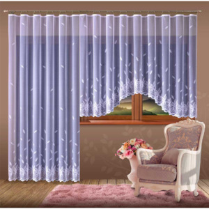 Forbyt, Hotová záclona nebo balkonový komplet, Nora, bílá 200 x 250 cm