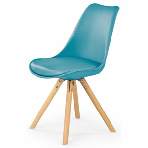 Halmar Jídelní židle K201 modrá ve skandinávském stylu