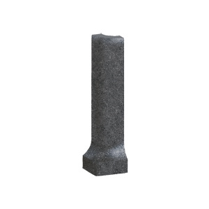 Rako Rock DSERB635 sokl s požlábkem / vnější roh, černá, 8,5 x 3 cm