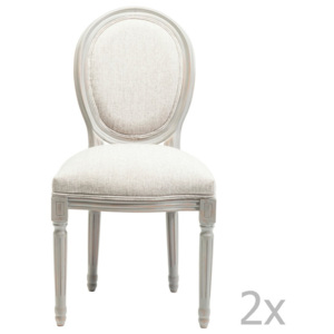 Sada 2 šedých jídelních židlí Kare Design Loius