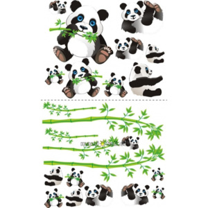 Nálepky, dekorace na stěnu 70x100 cm - Panda
