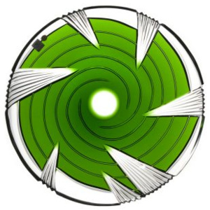 Talíř Whirl, barva zelená, průměr 300 mm