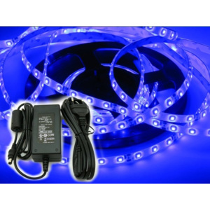BERGE LED pásek SMD 3528 - 1m - 4,8W - modrý - IP65 - zdroj SADA