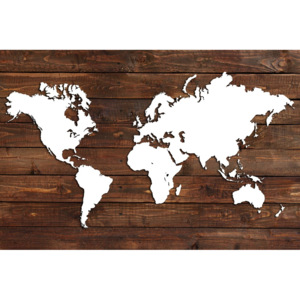 Obraz na plátně - mapa světa (90x60 cm) - InSmile ®