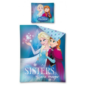 Bavlněné ložní povlečení Ledové království - Frozen - Sisters are magic
