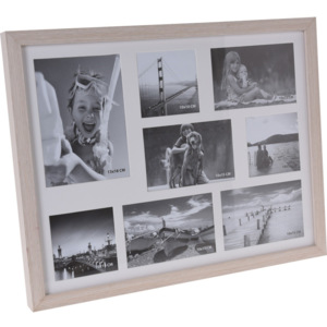 Fotorámeček Memories na 8 fotografií hnědá, 47 x 37 x 3,5 cm