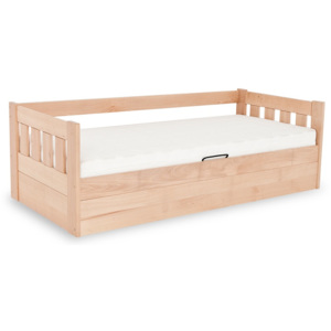 Dřevěná postel v dekoru buk 90x200 cm F1402