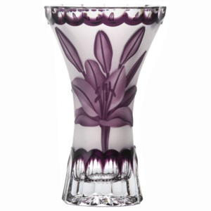 Váza Lilie, barva fialová, výška 155 mm