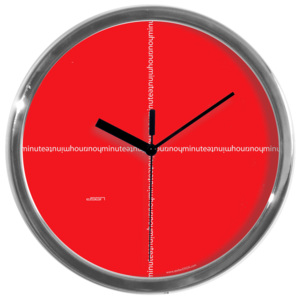 Designové nástěnné hodiny: Hour Minute-červené, Výběr barev Šedá