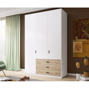 HLT, COMFORT šatní skříň, dekor bílý/san remo, 138x213x60 cm