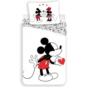 Jerry Fabrics povlečení bavlna Mickey hearts 2016 140x200 70x90