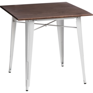Mørtens Furniture Jídelní stůl Mason 76 cm, tmavé dřevo Barva: šedá