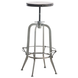 Industriální barová židle Lasse kov / dřevo