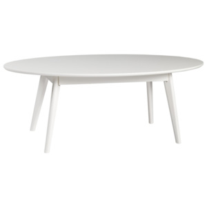 Bílý konferenční stolek z březového dřeva Folke Yumi, 130 x 65 m