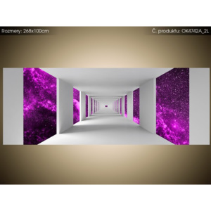 Samolepící fólie Chodba a fialový vesmír 268x100cm OK4742A_2L