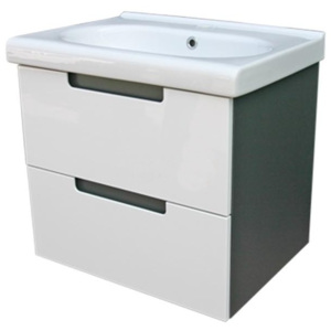 FALCO Koupelnová skříňka s umyvadlem Provo grafit/bílý lesk 4545