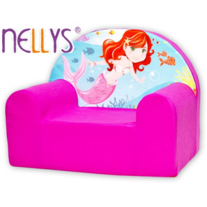 Dětské křesílko/pohovečka Nellys ® - Malá mořská víla, růžové