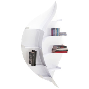 Tomasucci Nástěnná knihovna ve tvaru listu WALL LEAF 142x77x15cm,bílá