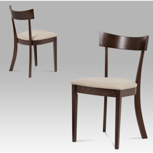 Artium Jídelní židle, barva ořech, potah krémový - BC-3333 WAL
